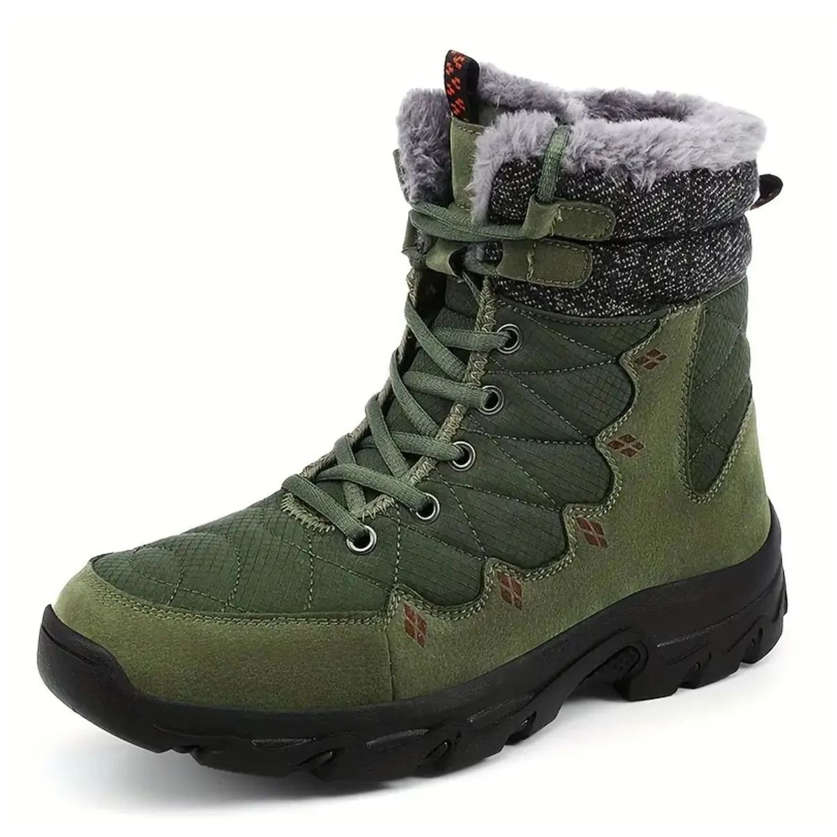 TIOZONEY - Botas de nieve con suela gruesa para hombre