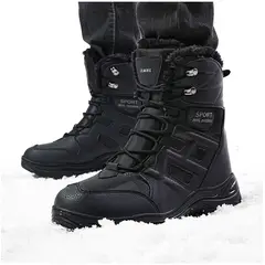 TIOZONEY - Botas de nieve para hombre con suela gruesa