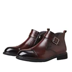 TIOZONEY - Botas cortas con taco pequeño