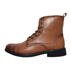 TIOZONEY - Botas Moda Puntera Vintage de PU.