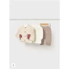 MAYORAL - Conjunto pantalon, camiseta y cardigan