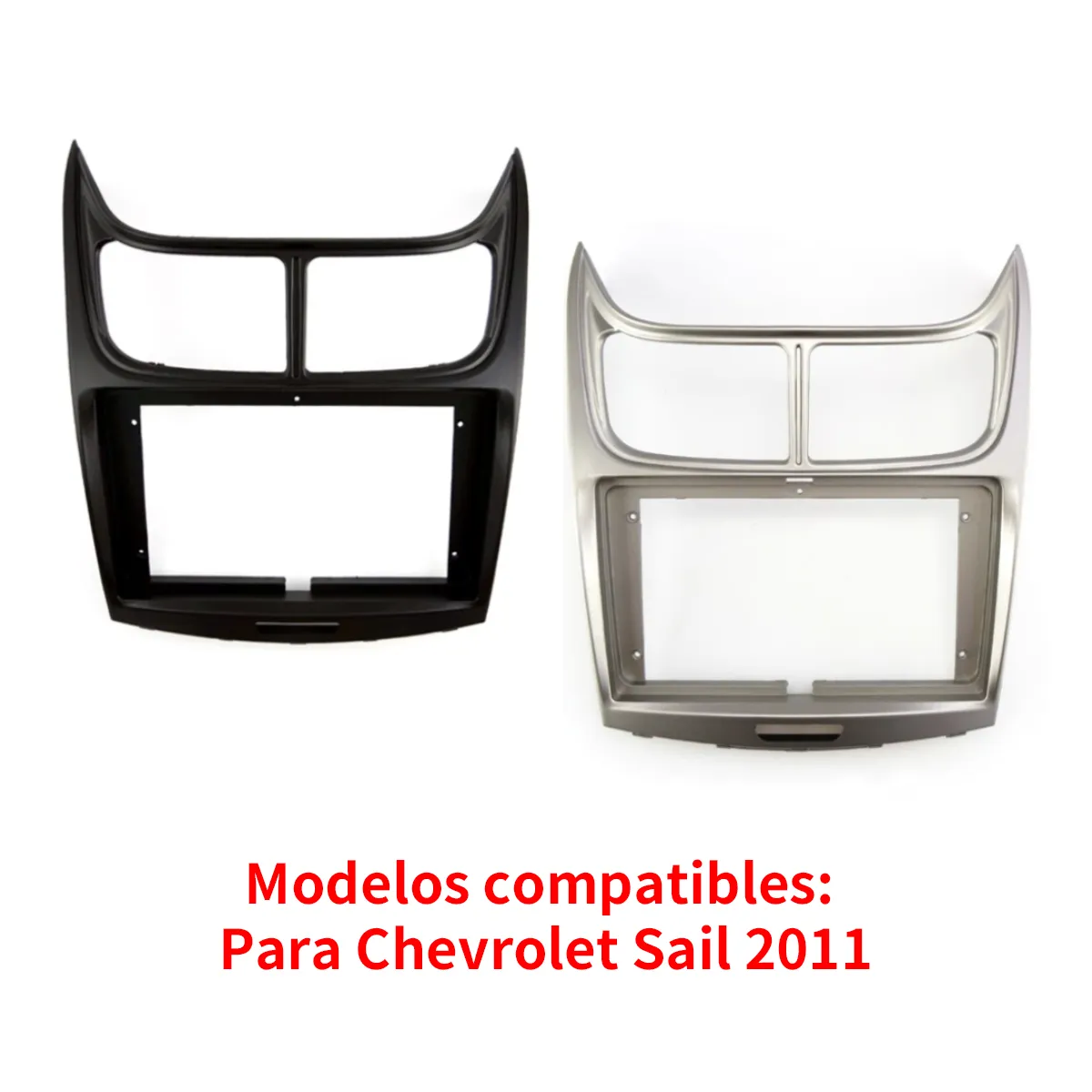 ATURE - Bisel Radio Pantalla Para Chevrolet Sail Classic 9 Pulgadas Plateado