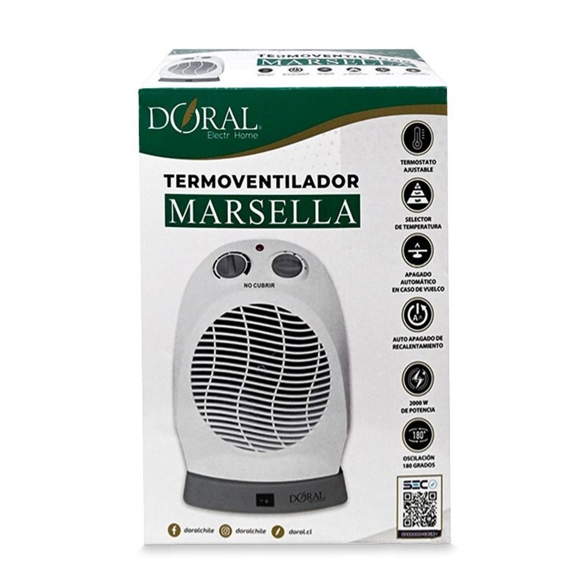 DORAL - TERMOVENTILADOR CON ROTACIÓN MARSELLA  DORAL