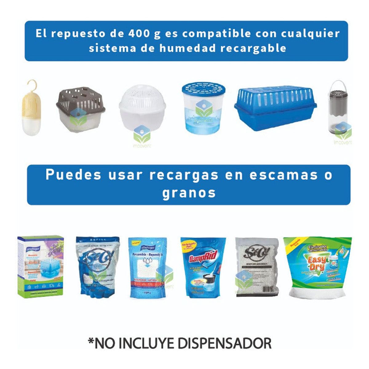 GENERICO - Damprid - Absorbedor De Humedad  Recarga Doypack Seco