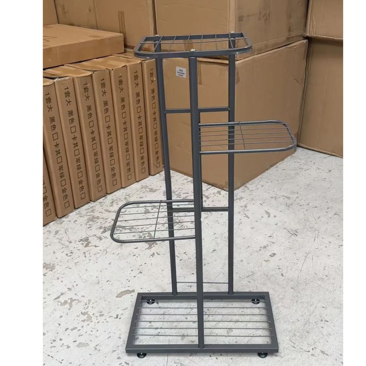 GENERICO - Soporte Para 5 Macetas Estante Jardinera Plantas Metal Gris