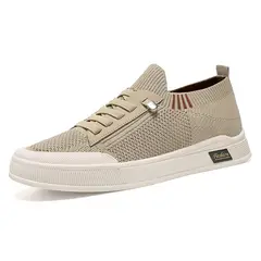 TIOZONEY - Zapatos casuales transpirables para hombre - Beige