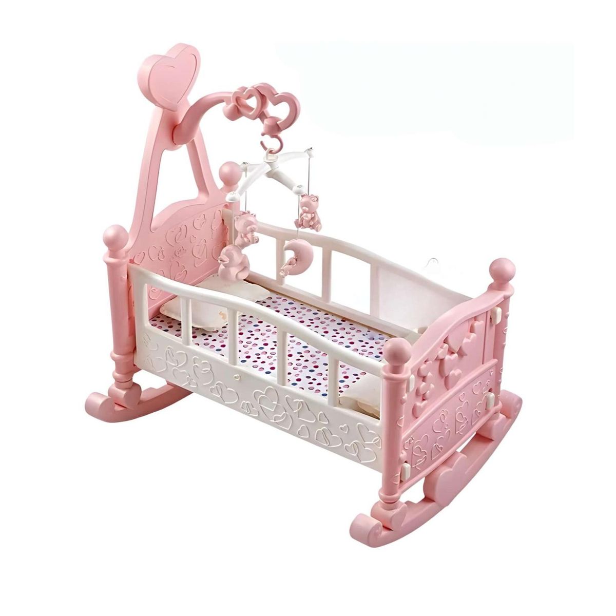 GENERICO - Juguete Cuna Para Muñecas 53x53x32cm Rosado Infantil