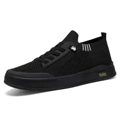 TIOZONEY - Zapatos casuales transpirables para hombre - Negro