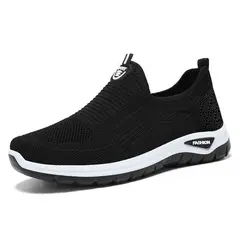 TIOZONEY - Zapatos casuales transpirables para hombre - Negro