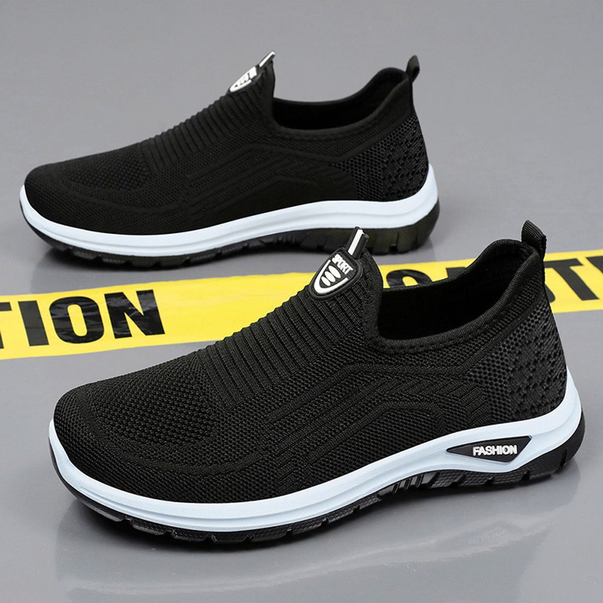 TIOZONEY - Zapatos casuales transpirables para hombre - Negro