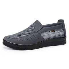 TIOZONEY - Zapatos casuales transpirables para hombre - Gris