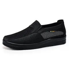 TIOZONEY - Zapatos casuales transpirables para hombre - Negro