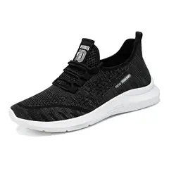 TIOZONEY - Zapatos casuales transpirables para hombre - Gris