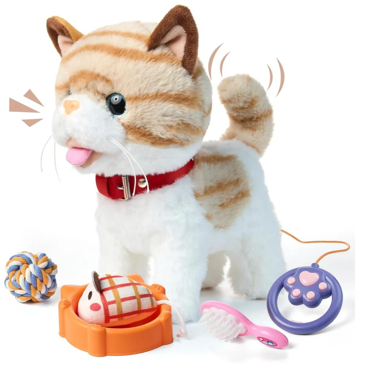 GENERICO - Juguete Gato Peluche Con Sonido Y Accesorios Infantil