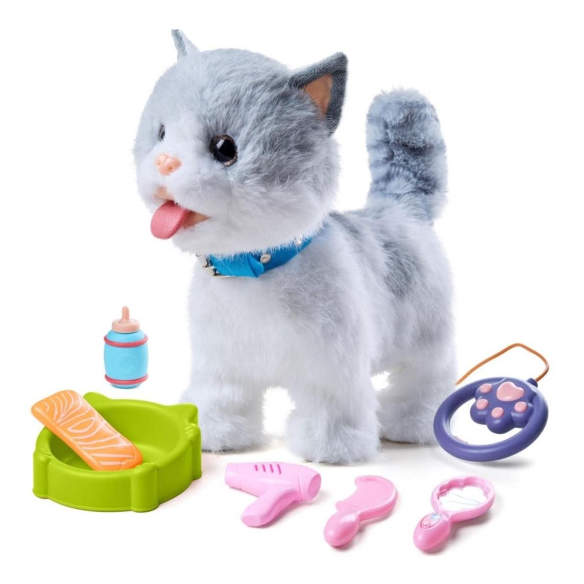 GENERICO - Juguete Gato Peluche Con Control Y Accesorios Infantil