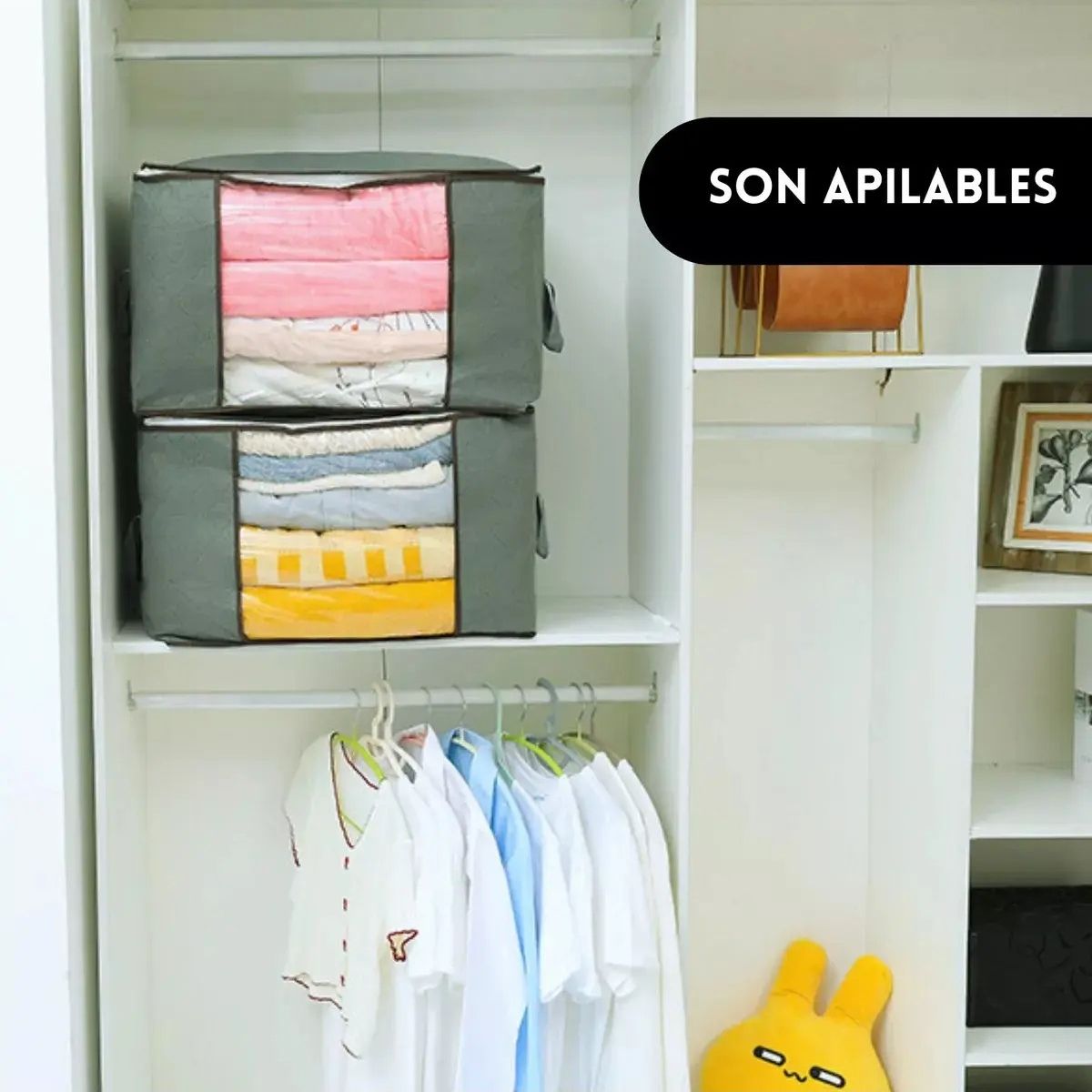 GENERICO - 3 Unidades Organizador De Bolsas De Almacenamiento De Ropa Labg