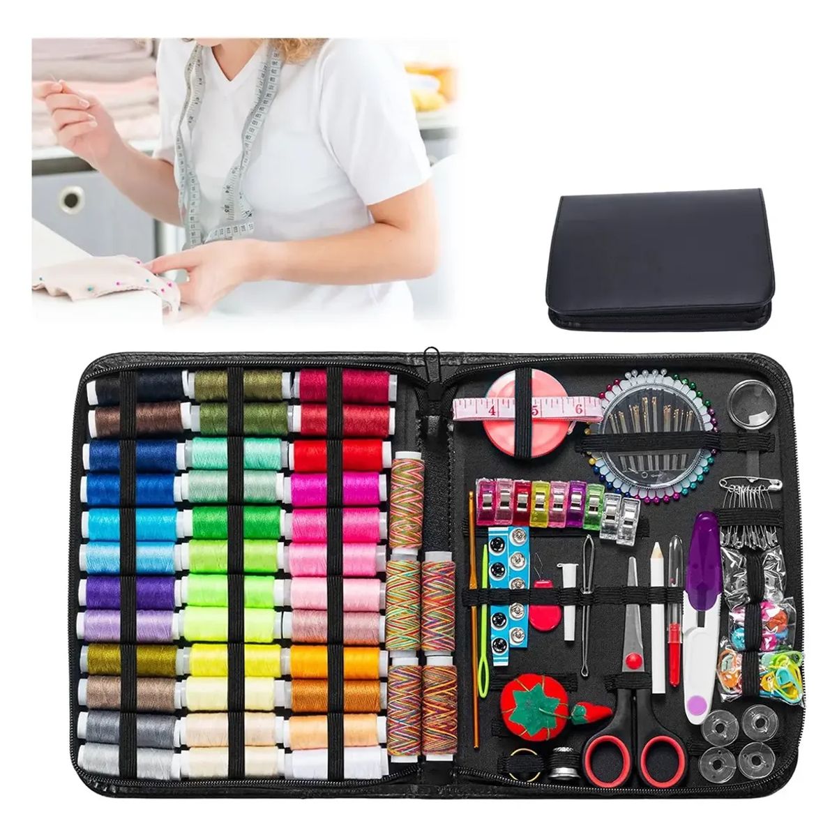 GENERICO - Set De Costura Costurero Completo229 Piezas Con Estuche