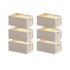 GENERICO - Set De 6 Cajas Organizadoras Plegables Closet Ropa