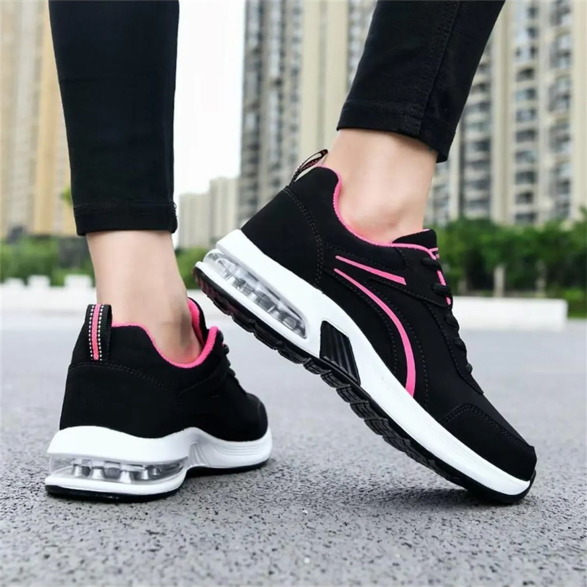 TIOZONEY - Zapatillas casuales para Mujer -Rosa