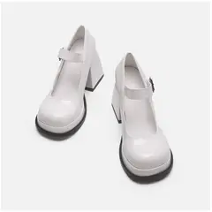 TIOZONEY - Zapatos de tacón grueso para mujer