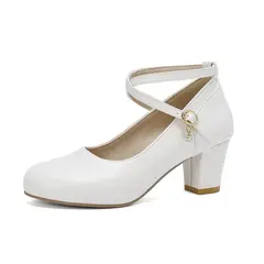 TIOZONEY - Zapatos de tacón grueso para mujer