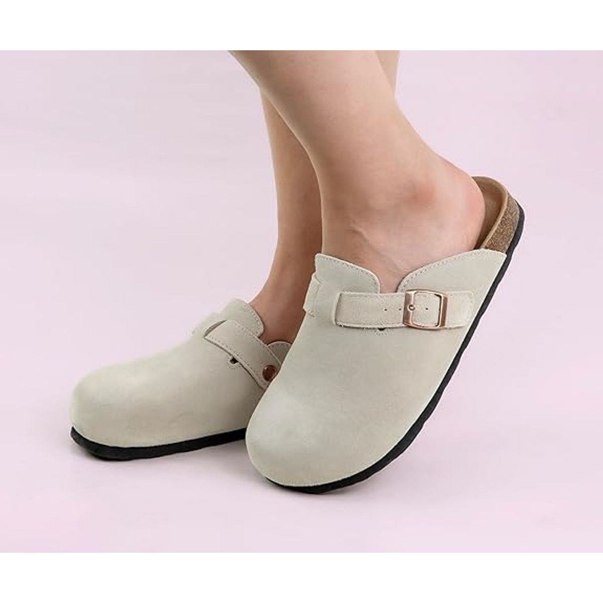 TIOZONEY - Sandalia Mujer-Blanco