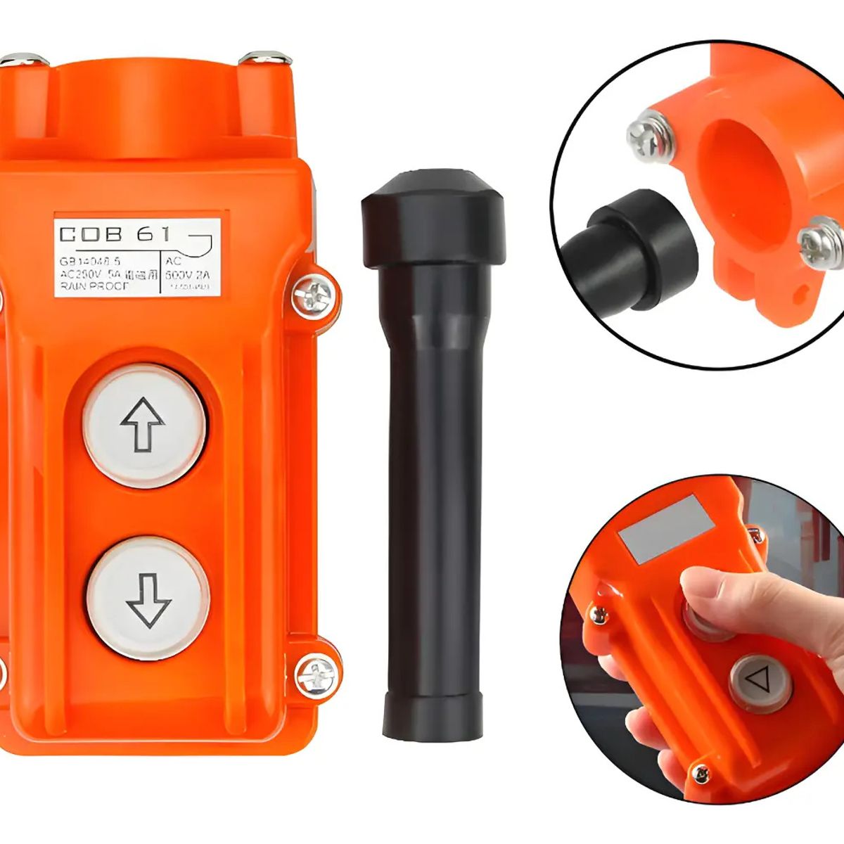 Botonera Para Polipasto Subir-bajar 5 Amp 250vac Cob-61, marca KUANGYE - Foto Principal