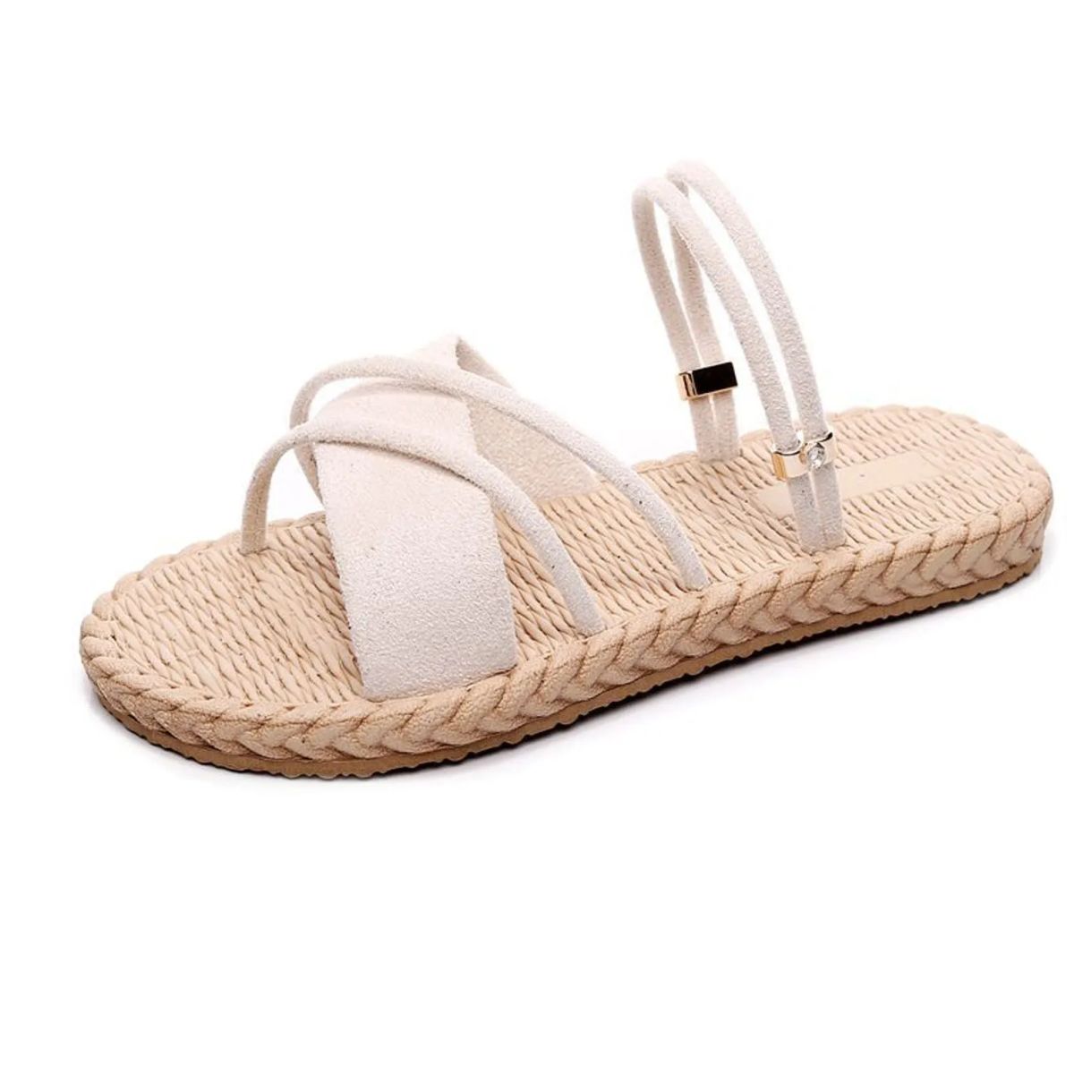 TIOZONEY - Sandalias para Mujer Beige