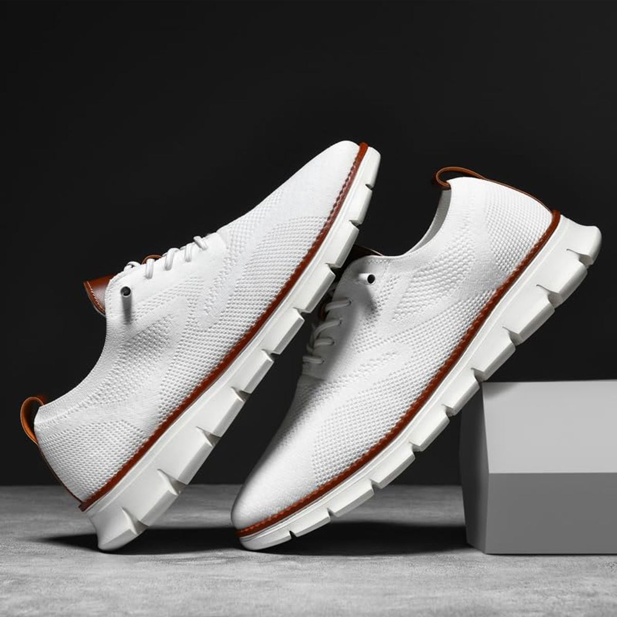TIOZONEY - Zapatillas casuales para Hombre -Blanco