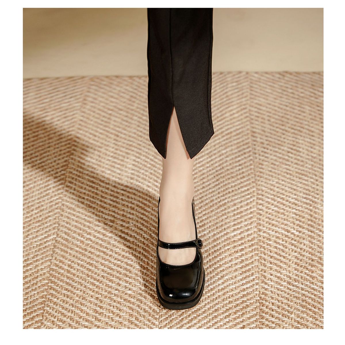 TIOZONEY - Zapatos de tacón negros para mujer.