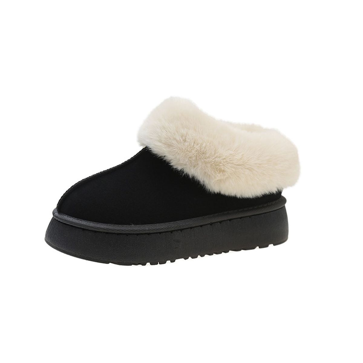 TIOZONEY - Botas de nieve cortas de felpa para mujer