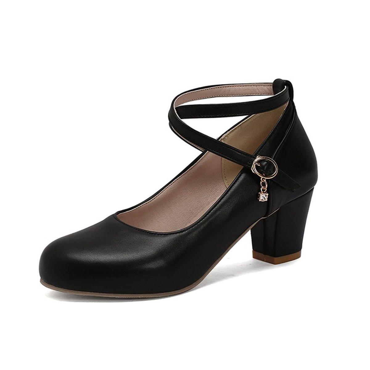 TIOZONEY - Zapatos de tacón grueso para mujer.