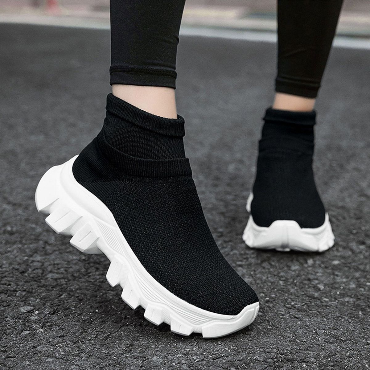 TIOZONEY - Zapatillas casuales para Mujer - Negro