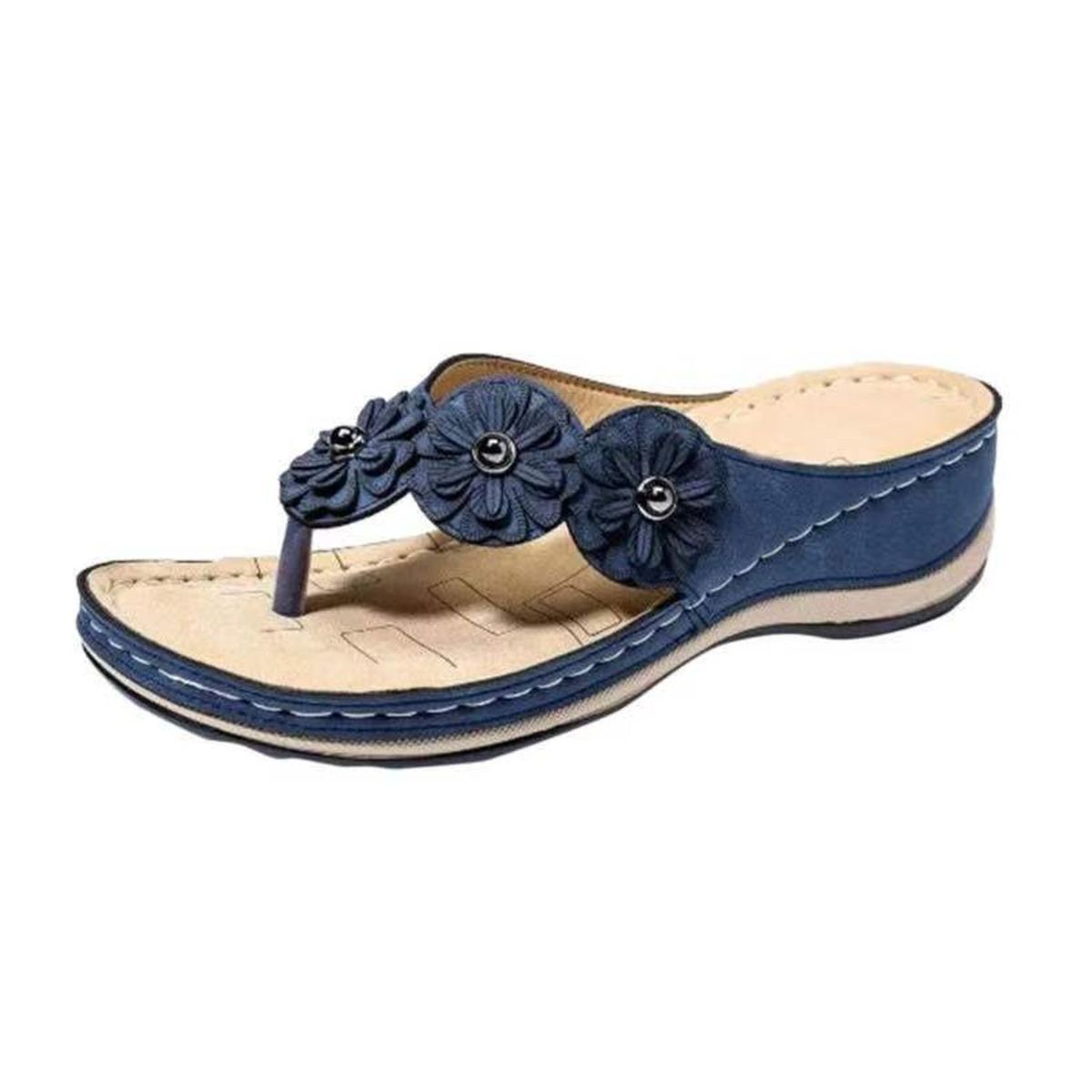 TIOZONEY - Sandalia Mujer -Azul