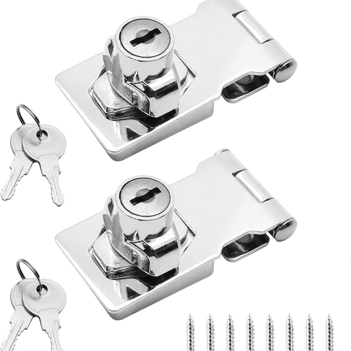 KUANGYE - Cerradura Seguridad Llave Puerta Principal Cajón 2.5 Pulgada 2Pcs