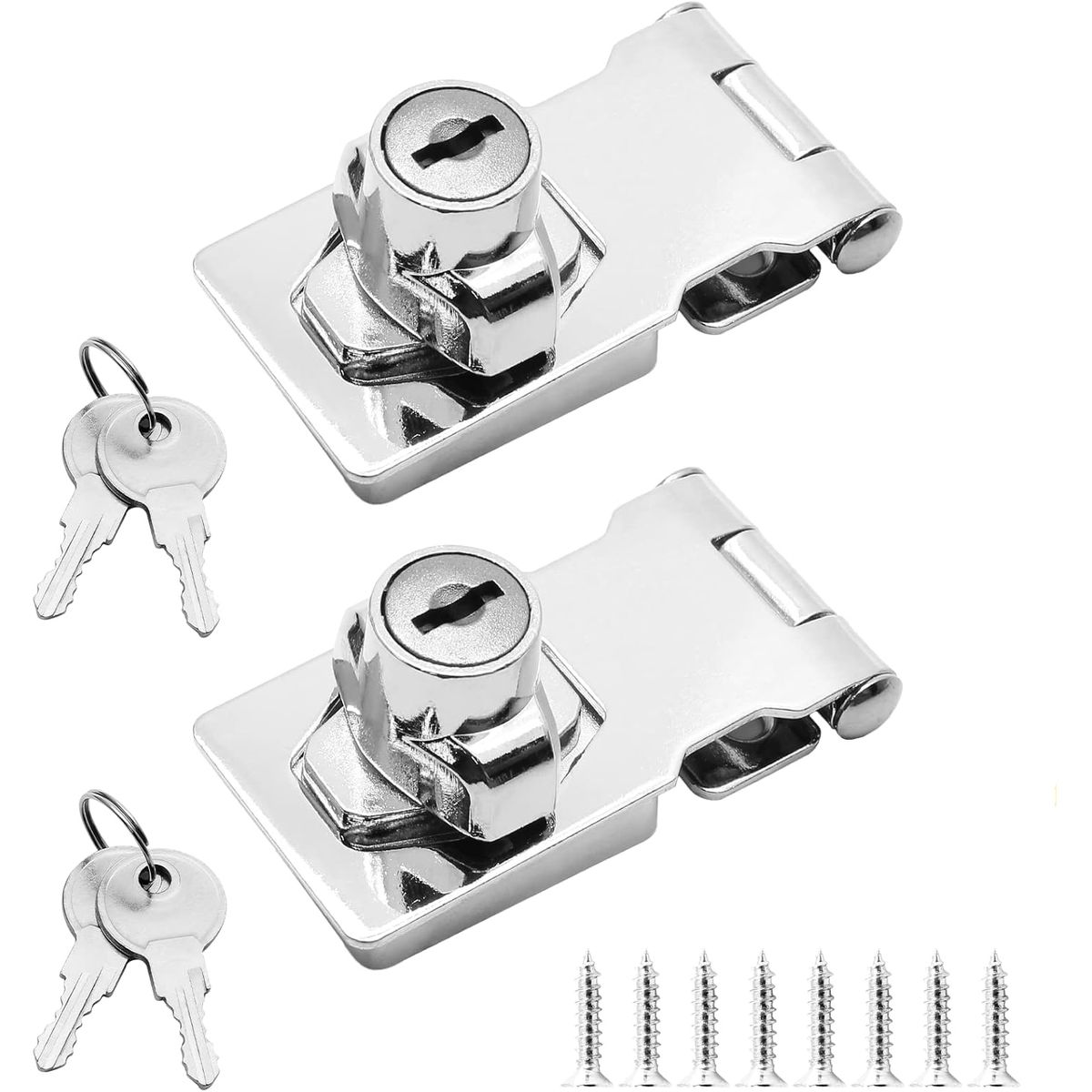 KUANGYE - Cerradura Seguridad Llave Puerta Principal Cajón 2.5 Pulgada 2Pcs