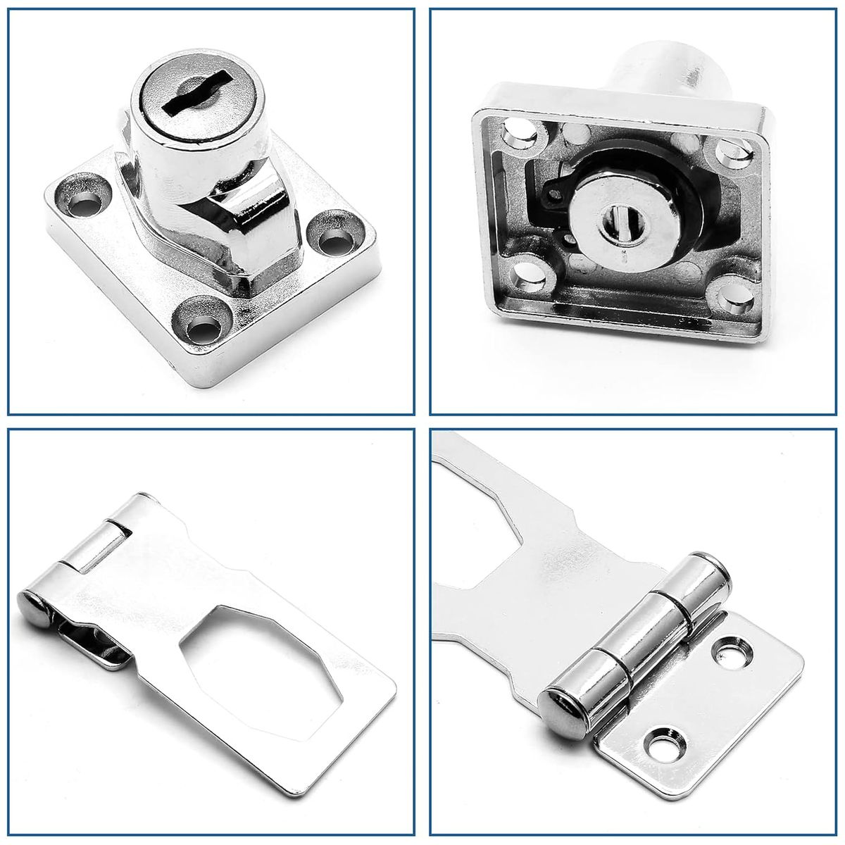 KUANGYE - Cerradura Seguridad Llave Puerta Principal Cajón 2.5 Pulgada 2Pcs