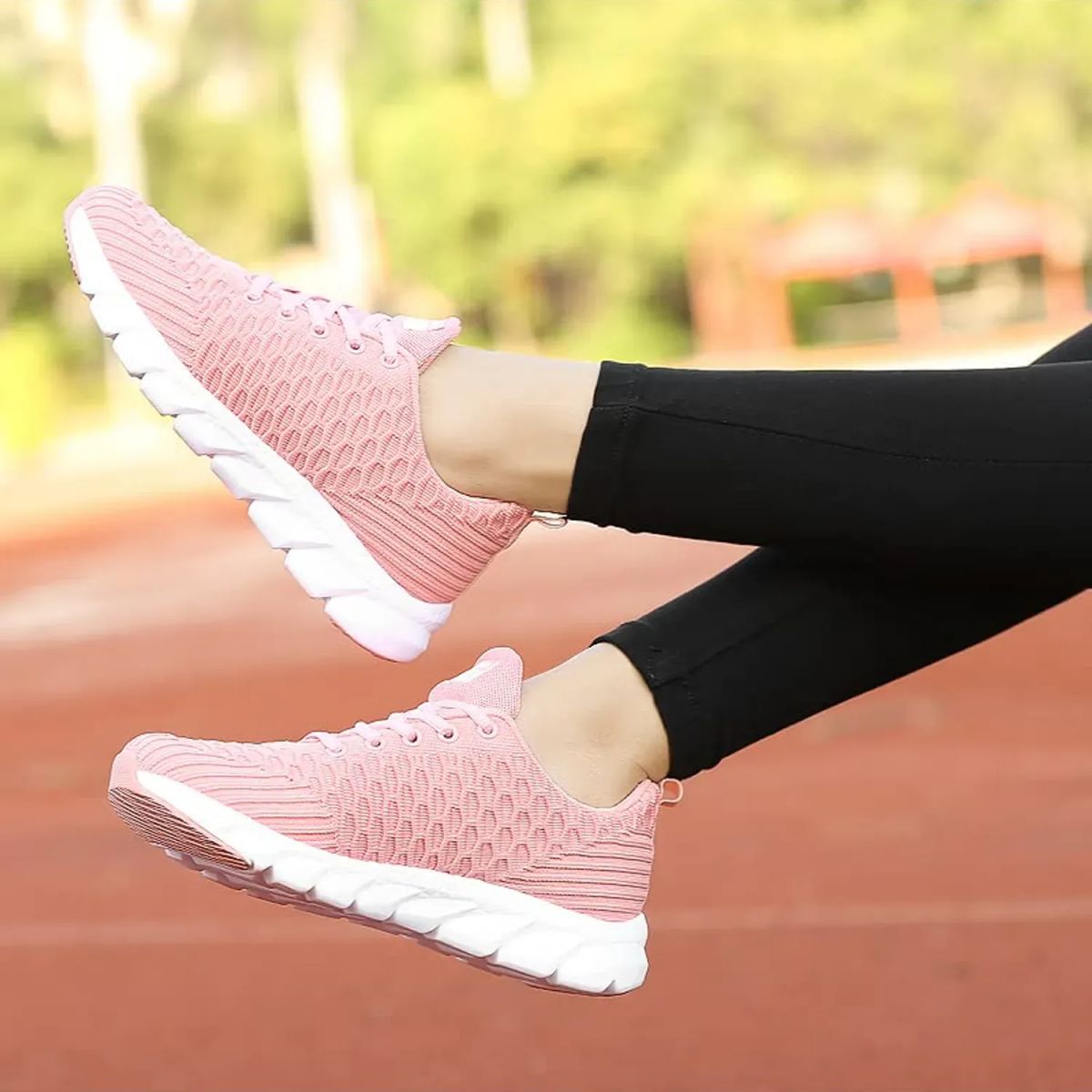 TIOZONEY - Zapatillas casuales para Mujer -Rosa