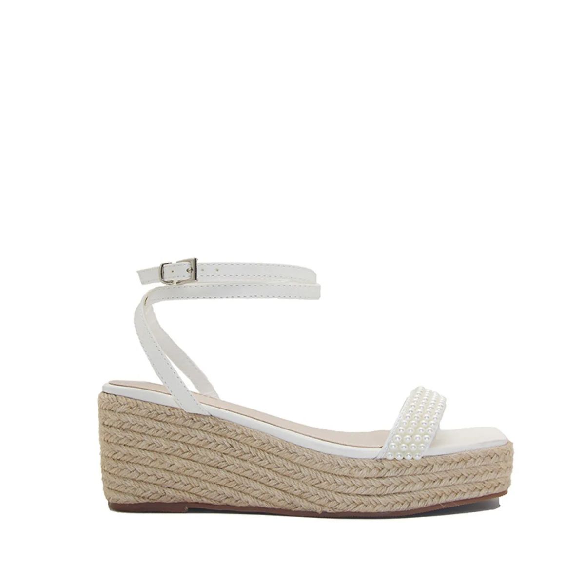 TIOZONEY - Sandalias con tacón plataforma Mujer Blanco