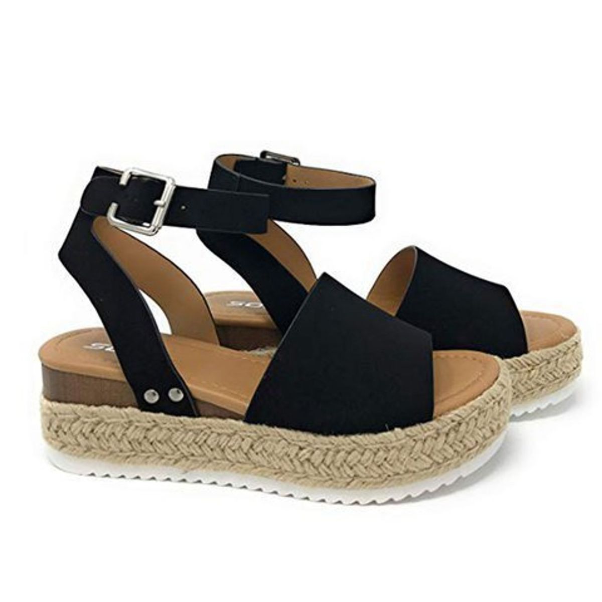 TIOZONEY - Sandalia Mujer -Negro