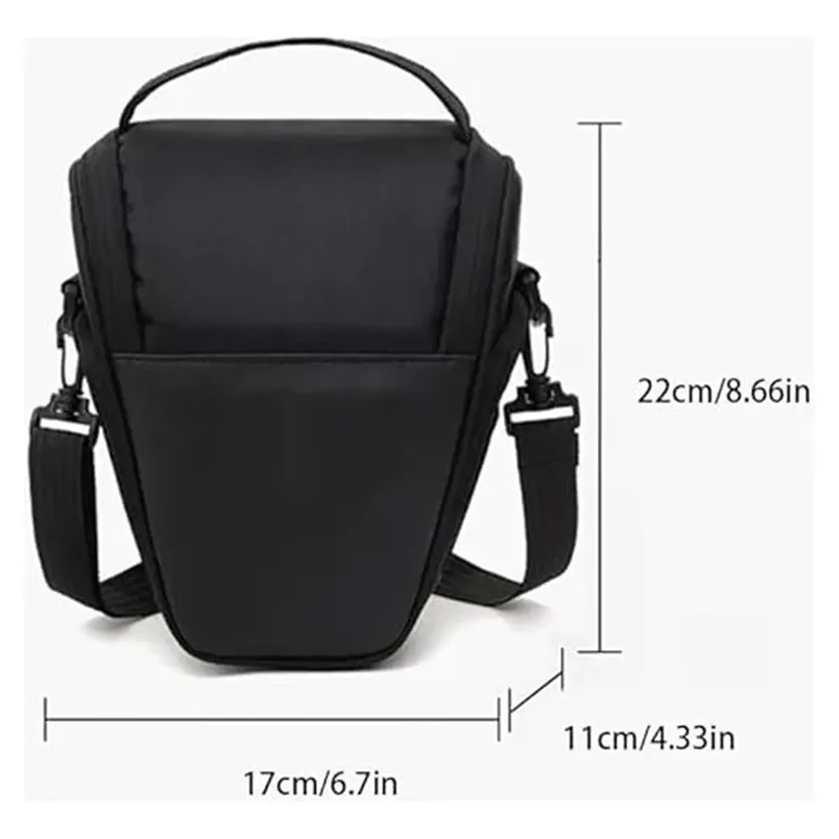 GENERICO - Bolso Para Dslr Acolchado Negro Con Correa Ajustable