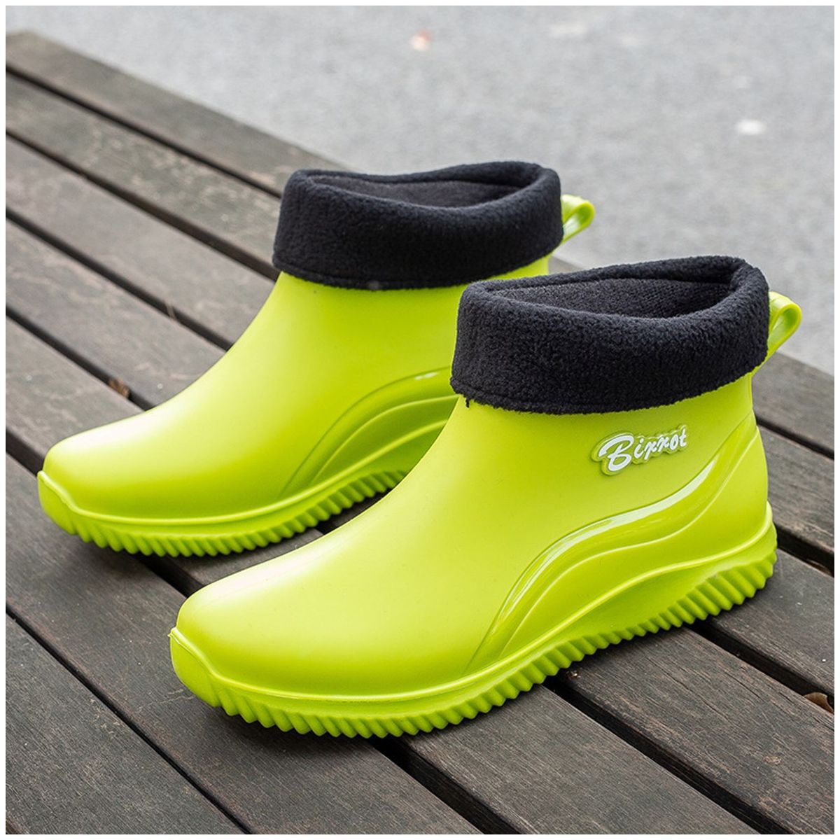 TIOZONEY - Botas de Agua Hombre-Verde