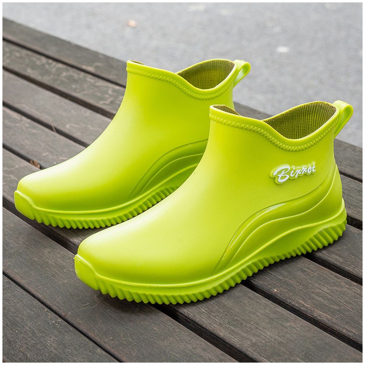 TIOZONEY - Botas de Agua Hombre-Verde
