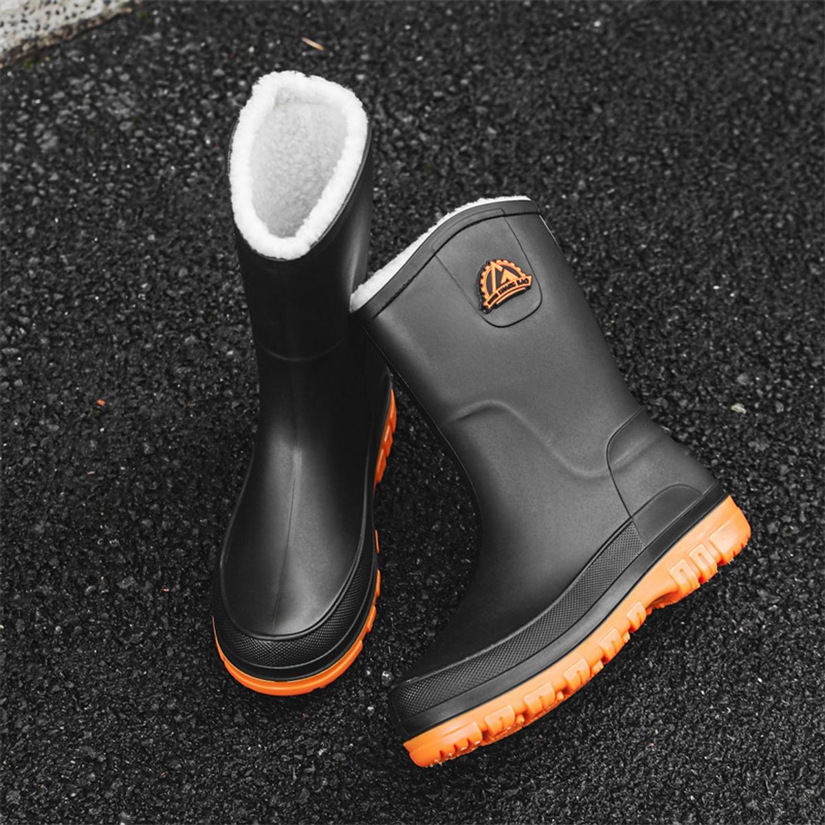 TIOZONEY - Botas de Agua Hombre-Amarillo