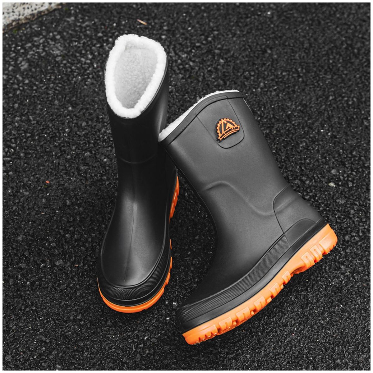 TIOZONEY - Botas de Agua Hombre-Amarillo