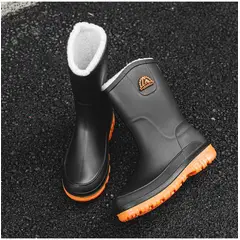 TIOZONEY - Botas de Agua Hombre-Amarillo