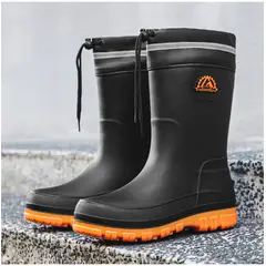 TIOZONEY - Botas de Agua Hombre-Amarillo