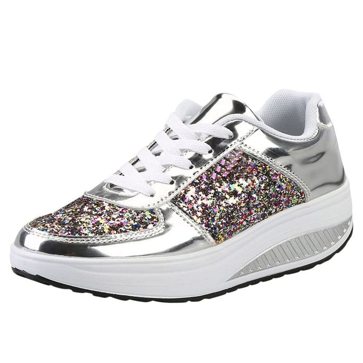 TIOZONEY - Zapatillas casuales para Mujer - Plata
