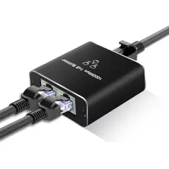 GENERICO - Adaptador Splitter Red Rj45 Lan Ethernet 1gbps + Cable Carga