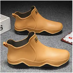 TIOZONEY - Botas de Agua Hombre-Café